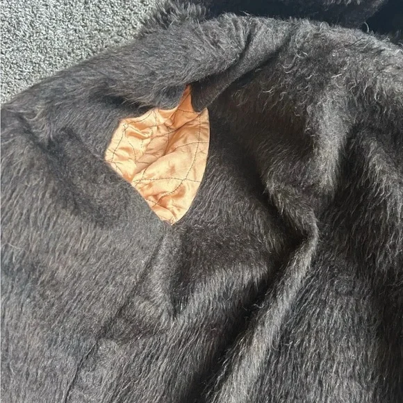 Vintage Fur Lined Simco Zip Orange Medium Bomber Jacket Hood Converts To Collar - Picture 6 of 10